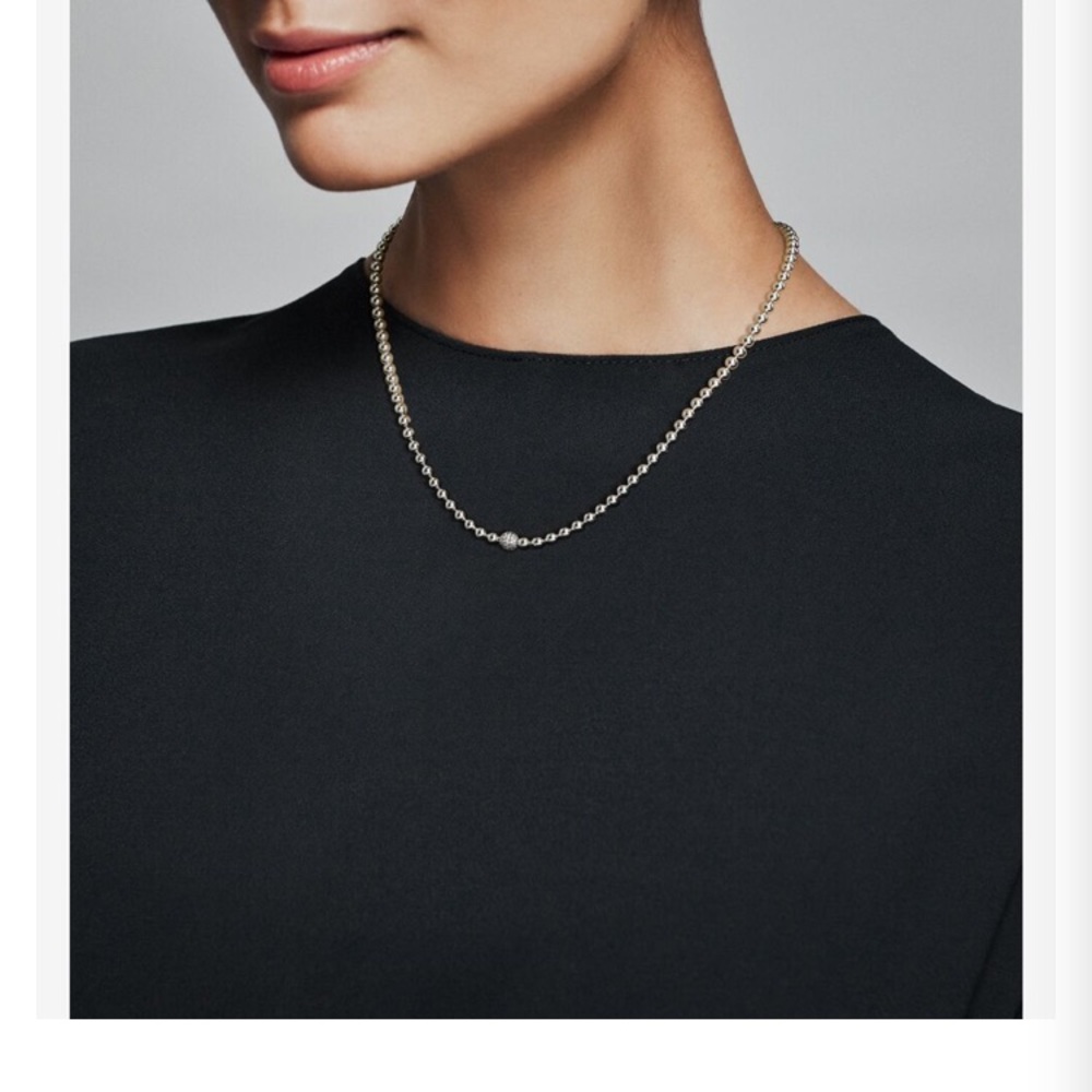 Pandora Brand and Pavé Necklace